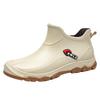 New Men's Rain Shoes Waterproof Rain Boots Non-slip Water Shoes Fashionable Low-top Wear-resistant Casual Rubber Shoes