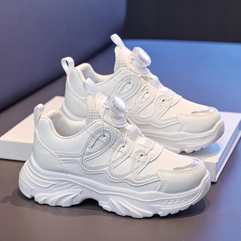 White Kids Sneakers Girls Sport Shoes Kids Spring New Platform School Fashion Athletic Footwear Tennis Girls Sneaker 4-12 Years
