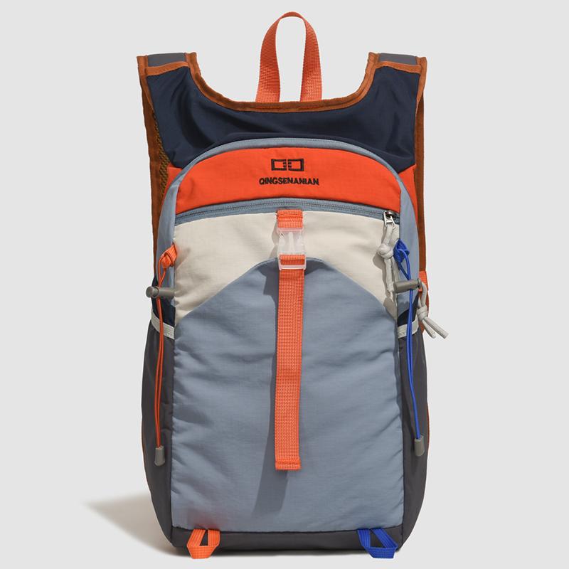 Color Block Outdoor Backpack with Multiple Pockets Lightweight Hiking and Travel Bag for Men and Women