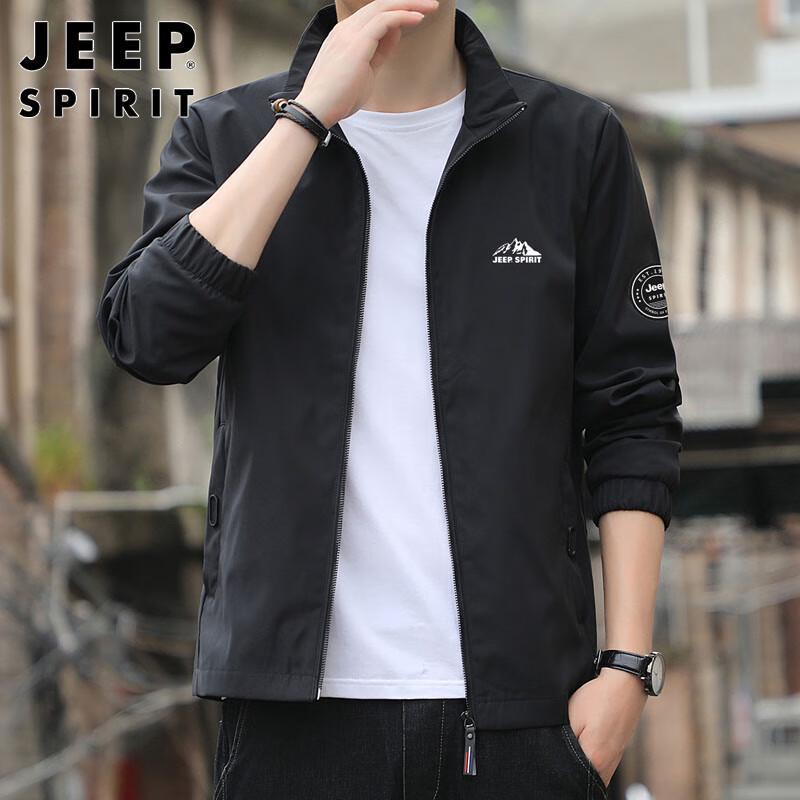 JEEP SPIRIT Men's Trendy Stand-Collar Autumn/Winter Jacket