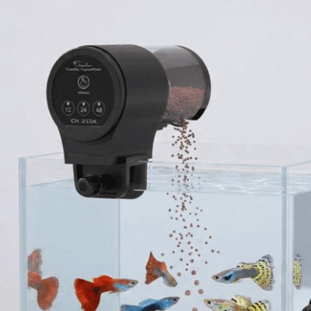 Fish Accessories Intelligent Automatic Fish Feeder 12/24/48H Waterproof Fish Tank Feeder Hand-free with Timer Food Dispenser Koi
