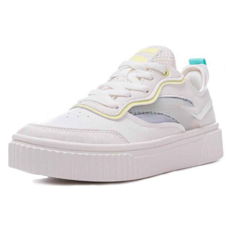 Anta Cushioning Lightweight Balance Cushioning Lightweight Balance Low top Skateboard Shoes Women's White Green 122038063-1