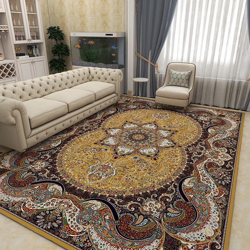 Retro European and American Style Carpet Living Room Coffee Table Carpet Indoor Bed End Carpet Persian Stylelarge Area