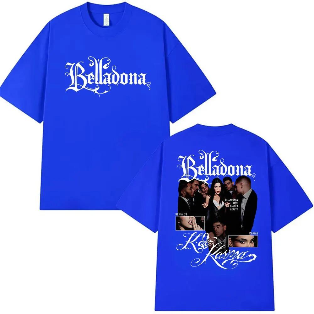 Singer Kenia Os K De Karma Belladona Tour 2026 Graphic T Shirts Men Women's Vintage Fashion Oversized Cotton T-shirt Streetwear Y2K