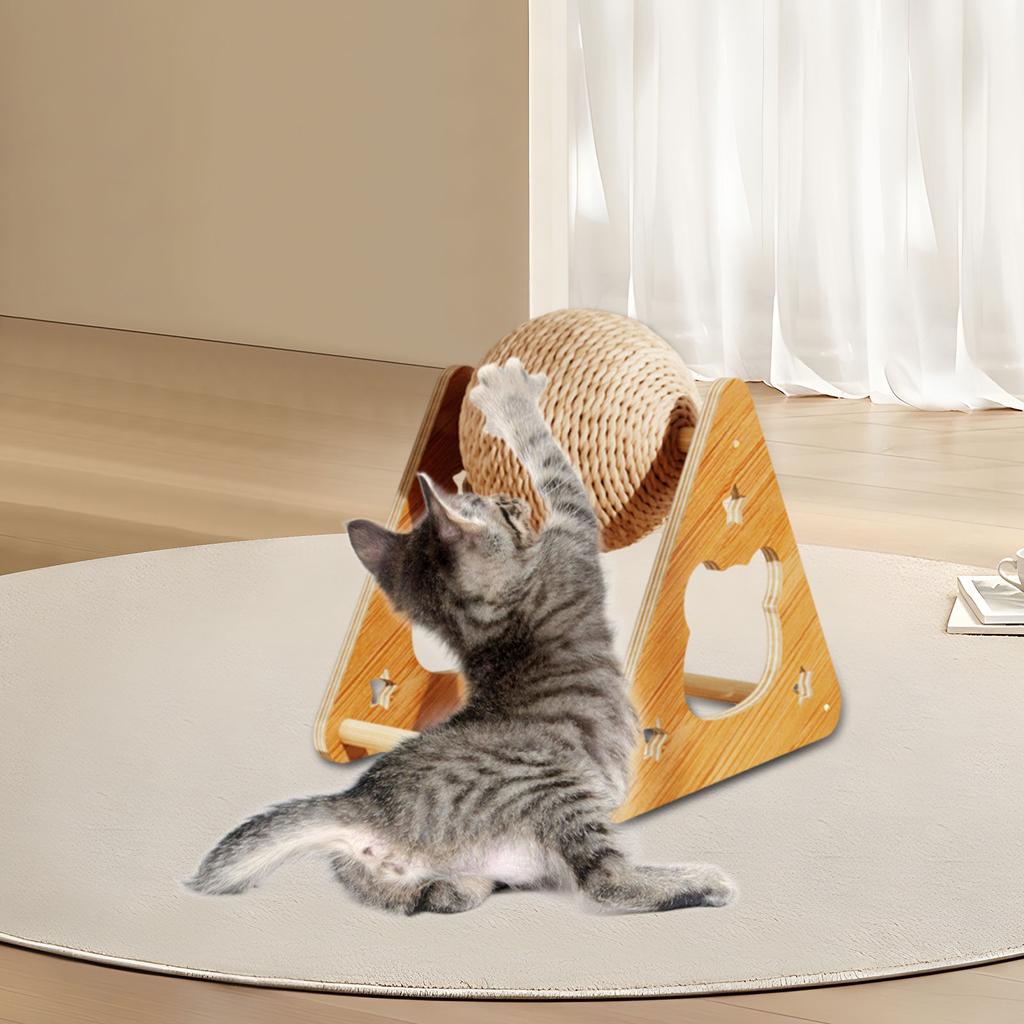 Cat Scratch Ball Toy Wear-Resistant Density Board Hemp Rope Scratch Board Grinding Paws Toys Pet Furniture Supplies Accessory