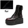 Women's Ankle Boots and Booties Non-slip Thick-soled Fall and Winter Women Boots Retro Height Enhancer Female Motorcycle Boots