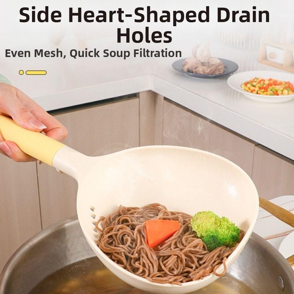 High Heat Resistant Soup Ladle & Colander Big Size Kitchen Ladle Strainer  Kitchen Use