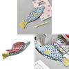 Cartoon Fish Pencil Case Canvas Storage Bag With Zipper For Students And Kids