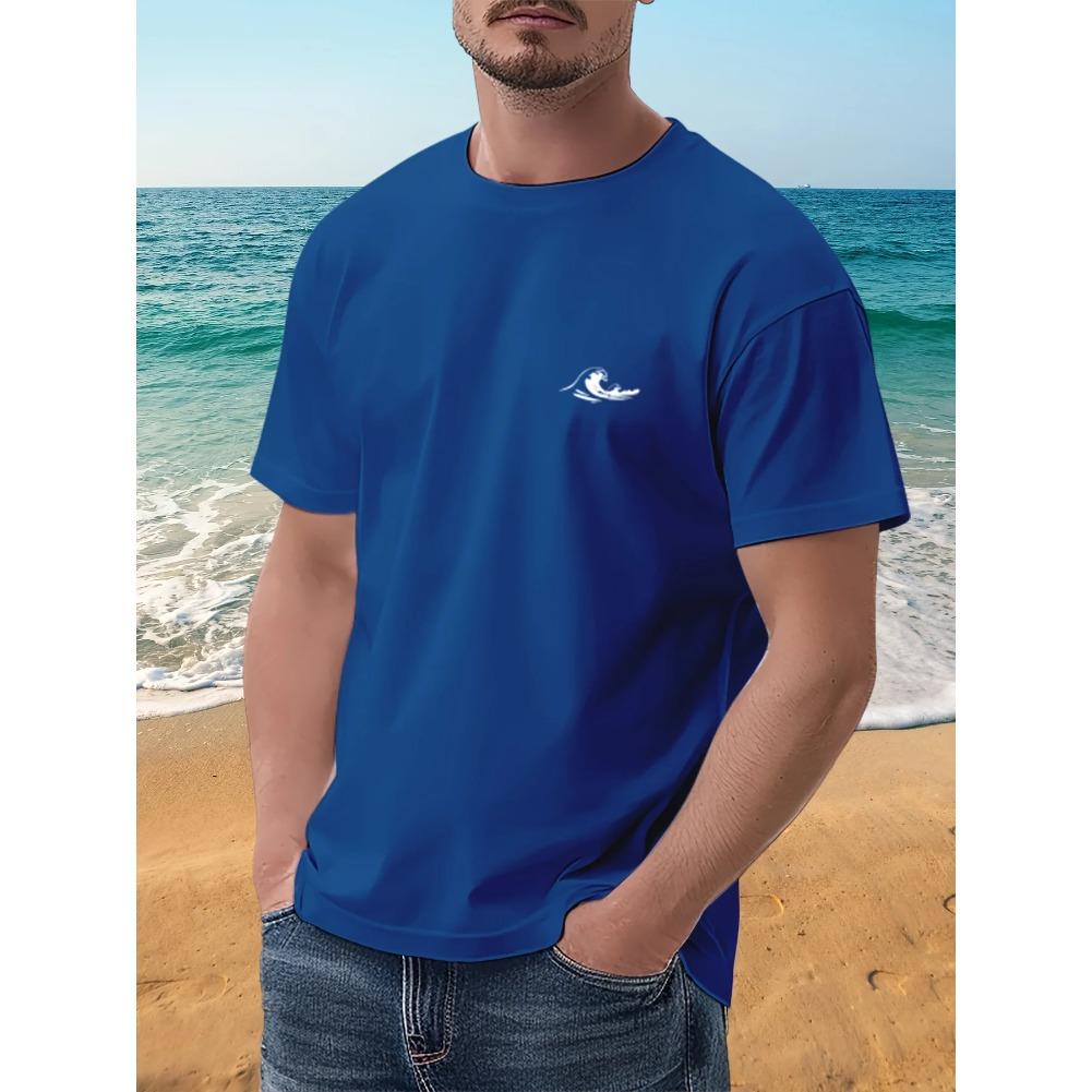 

men o neck short sleeve print t-shirt cotton comfortable tee man XXL