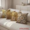 2D Floral Patterned Decorative Digital Printed Pillow Covers Pattern Cushion Cover Suitable For Sofa Bedroom Car Pillow Cover