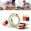 4 Wire Probe Silicone Banana Connector Multimeter Test Wire Lead Clip Cable for LCR Meter-Terminal Low Resistance 1 Pair