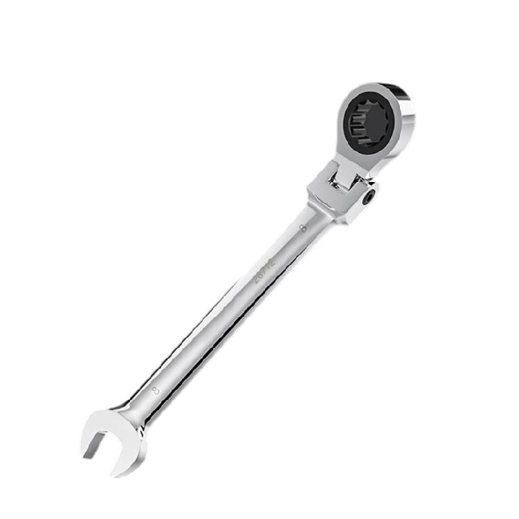 180 Degree Rotation Head Ratchets Spanner Double Head Design High Accurate Jaw Mirror Polish Alloy Steel Tool