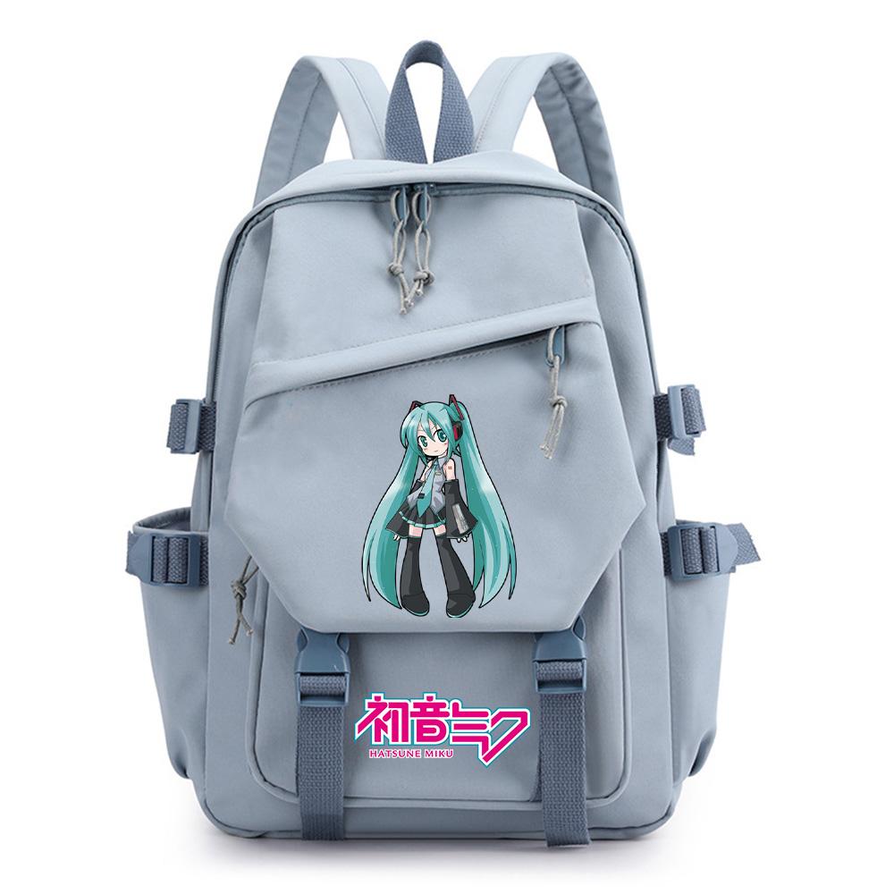 Anime Cartoon Hatsune Miku Printed Backpack for Teen Boy Gril Schoolbag Children Student Women Large Capacity Waterproof Travel Bag Kid Gift Mochila