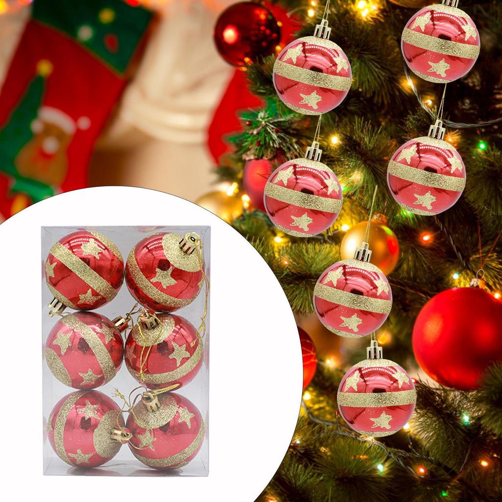 6 Pack Christmas Ornaments for Tree Decoration And Holiday Events