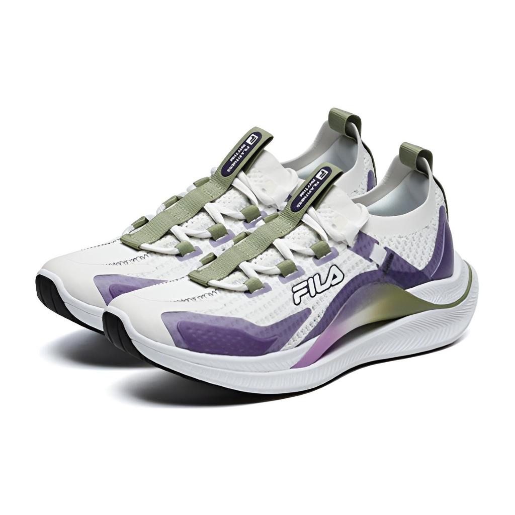 Fila RHYTHM Fabric Lace Up Abrasion Resistant Breathable Low Top Training Shoes Women's White Purple A12W221308FBB