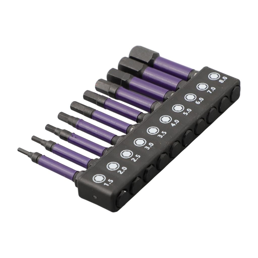 Magnetic Hex Head Screwdriver Bit Set with Holder 10Pcs for Impact Drivers