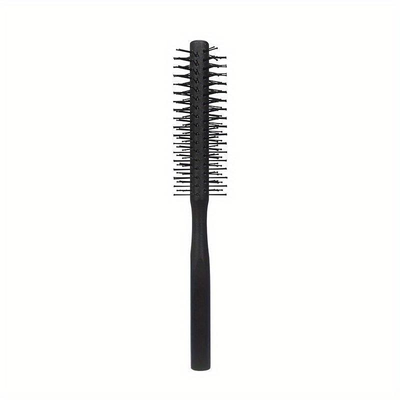Wooden Handle Curling Brush Nylon Circular Hair Comb Curling Brush Professional Salon Styling Tool Special for Real Hair Wigs