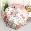 1pc Pochacco & Hello Kitty Pattern Automatic 3-Fold Umbrella, 8 Steel Frames, High-Value Folding Umbrella, Suitable for Office, Travel and Outdoor Adv