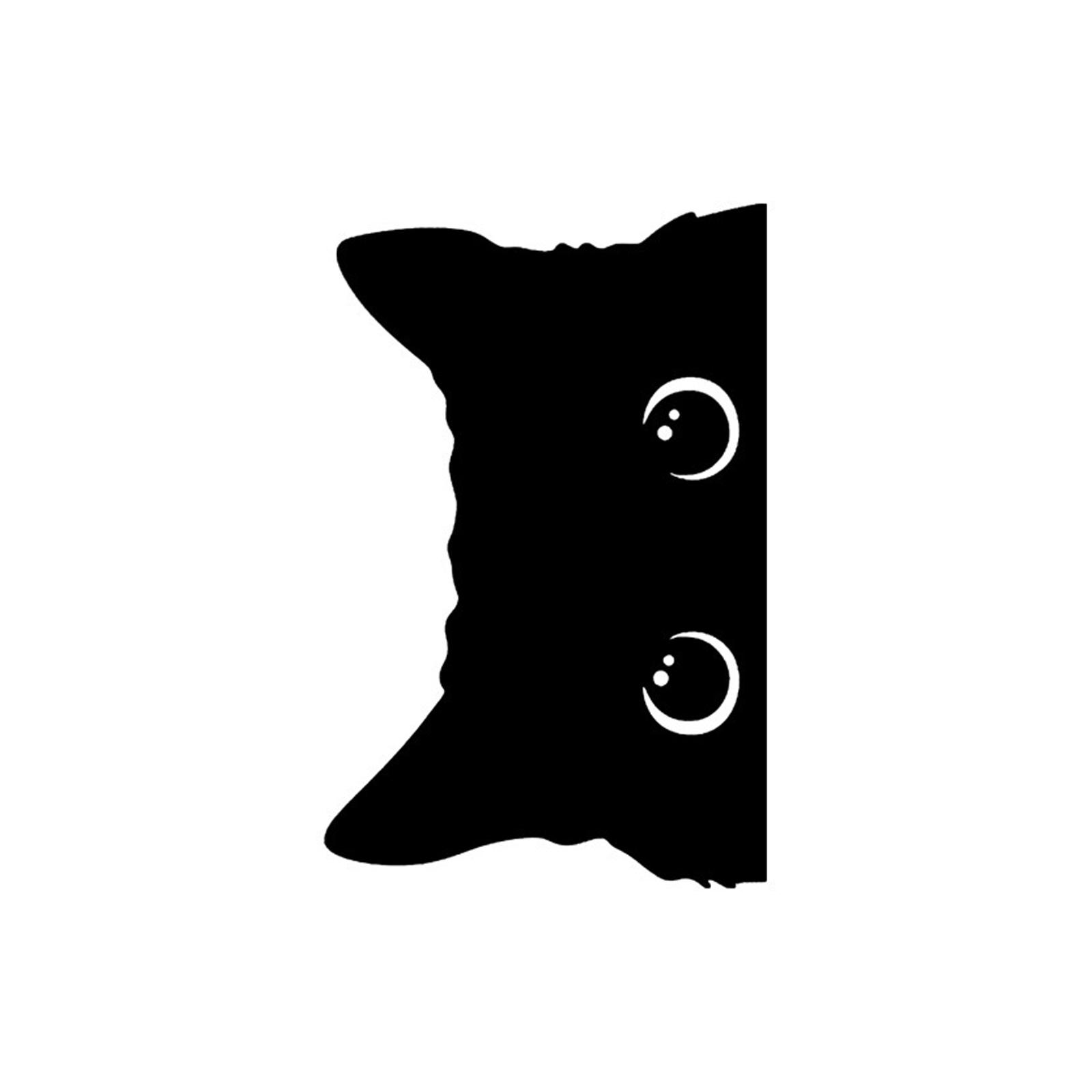 

Funny Peeking Cat Sticker Car Bumper Sticker Waterproof Laptop Car Decal for Car Truck Car Exterior Decoration Black