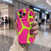 Heißes Pink Neongrün Abstrakt Flüssig Wellige Kante Handyhülle Für iPhone 17 16 15 14 13 12 11 Pro Max Plus 8 7 Künstlerische Hülle