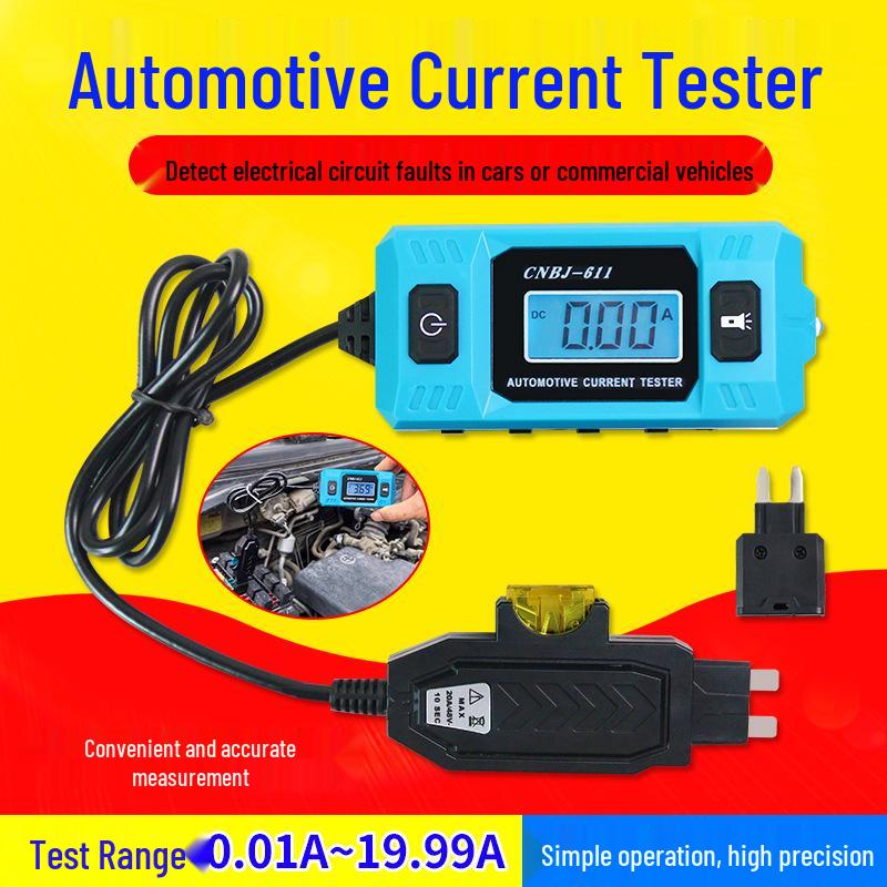 High-Precision Automotive Fuse Ammeter & Battery Leakage Current Detector