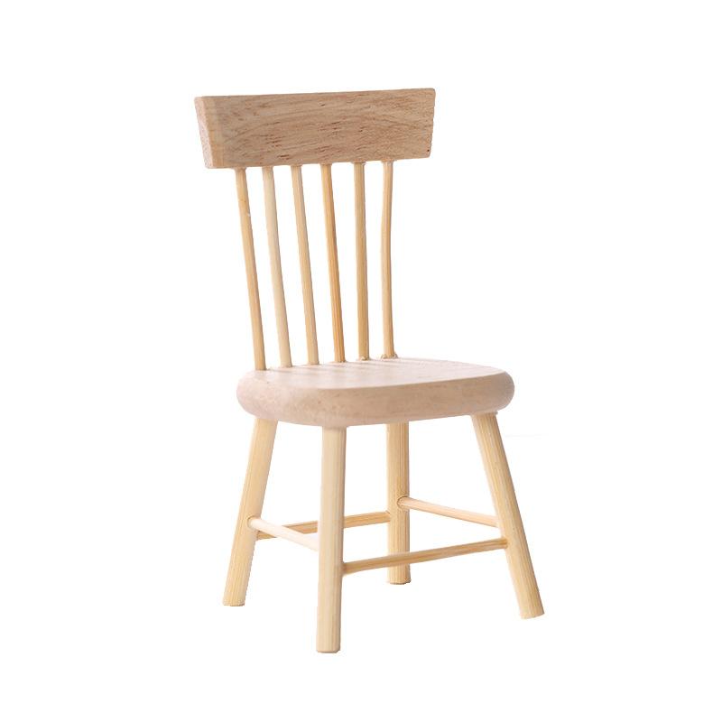 Miniature Model Mini Oak Dining Table Chairs Table Table Food Play Dollhouse Accessories Diy