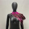 Fake Feather Shrug Shawl Shoulder Wrap Cape Soft Adjustable Retro Gothic Collar Cosplay Party Body Stage Performance Fake Collar Dancer Costume