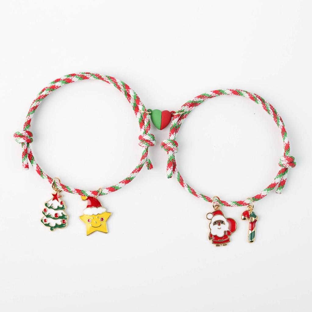 "Hot-Selling Christmas Love Magnet Couple Bracelet – Perfect Gift for Girlfriends"