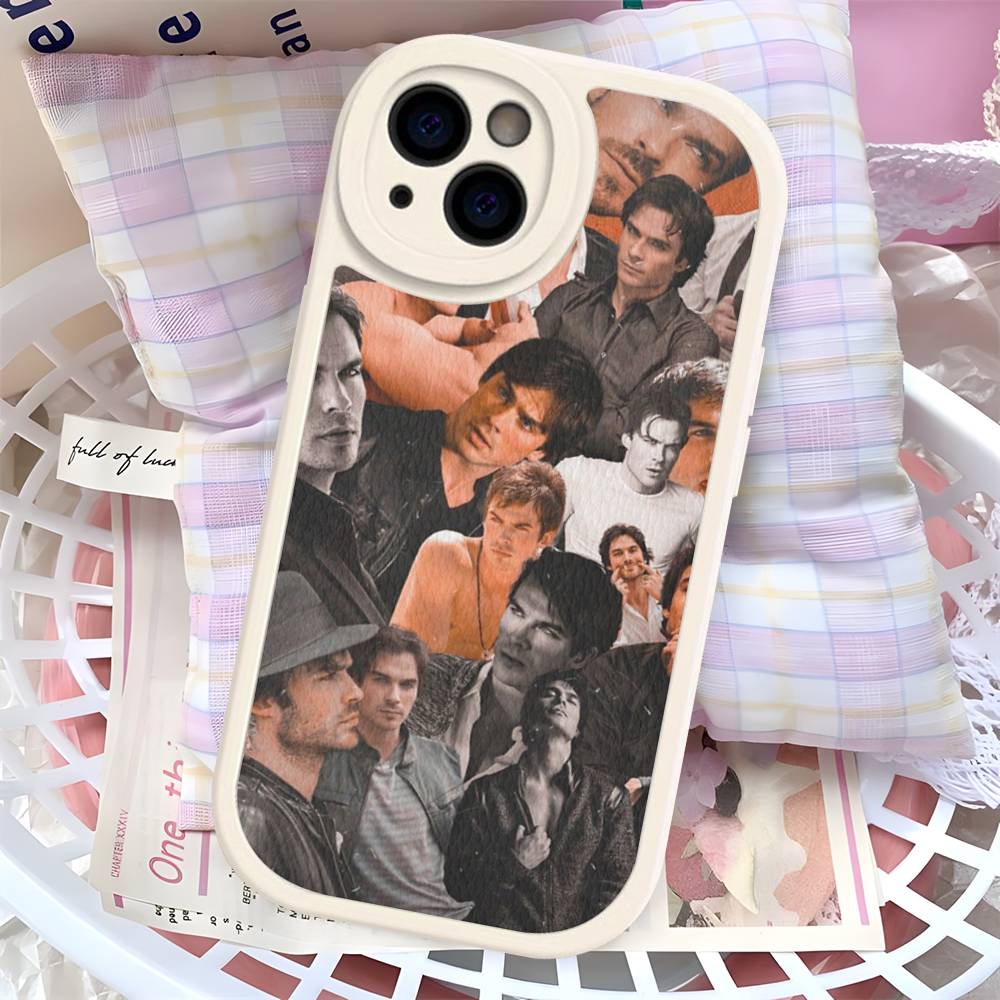 The Vampire Diaries Damon Salvatore Phone Case For IPhone 16 15 14 13 12 11 Pro Max Plus Leather Cover