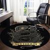 1PC Slytherin Snake Crest Office Round Rug, Non-slip, Soft and Durable Office Rug for Interior Decoration, Perfect for Office, Beautiful Decoration