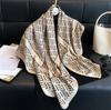 90*90cm Hair Scarf Women Shawls Fashion Beach Silk Scarves  Luxury Kerchief Popular Print Square Bandannas Foulard Headscarf