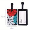 Puzzle Striped Printed Luggage Tag PVC Soft Silicone Card Holder Cartoon Boarding Pass Aircraft Luggage Tags Suitcase Label