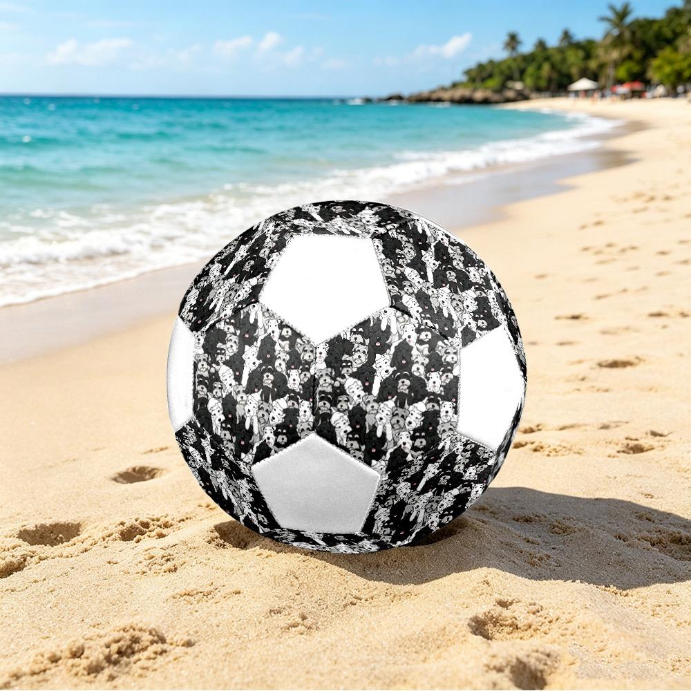 1pc Dogs Crowd Lightweight PVC Training Soccer Ball, Size 5, Suitable for Indoor and Outdoor TrainingGift Y60387