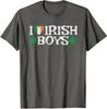 I Love Irish Lucky Shamrock Heart Ireland Flag Cute Unisex T-Shirt