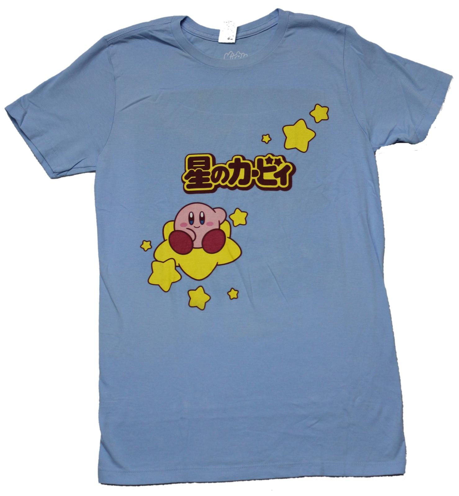 Kirby New Adult T-Shirt - Kirby Riding A Kanji Line XXL