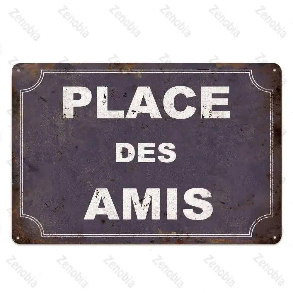 Vintage French Retro Metal Tin Sign Bar Pub Club Wall Decor Iron Painting Decorative Plate 26T0104 26T0104