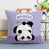 Cute Panda Print Decorative Pillowcase Bedroom Living Room Square Cushion Pillowcase