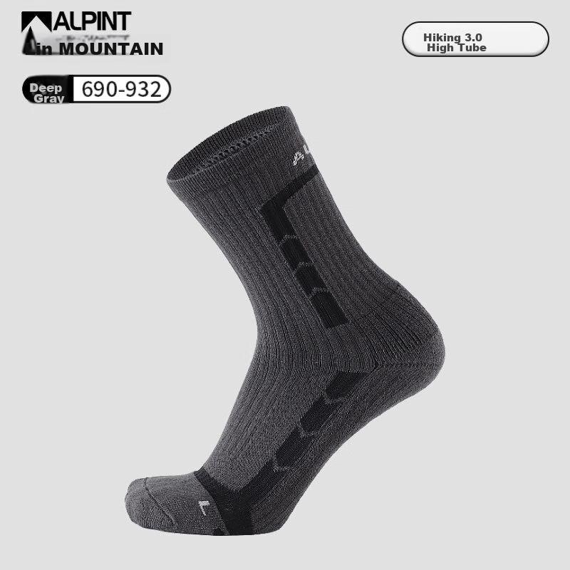 ALPINT MOUNTAIN Men's Professional Hiking Socks, CoolMax High-Top Quick-Dry Breathable Sports Socks for Outdoor Trekking