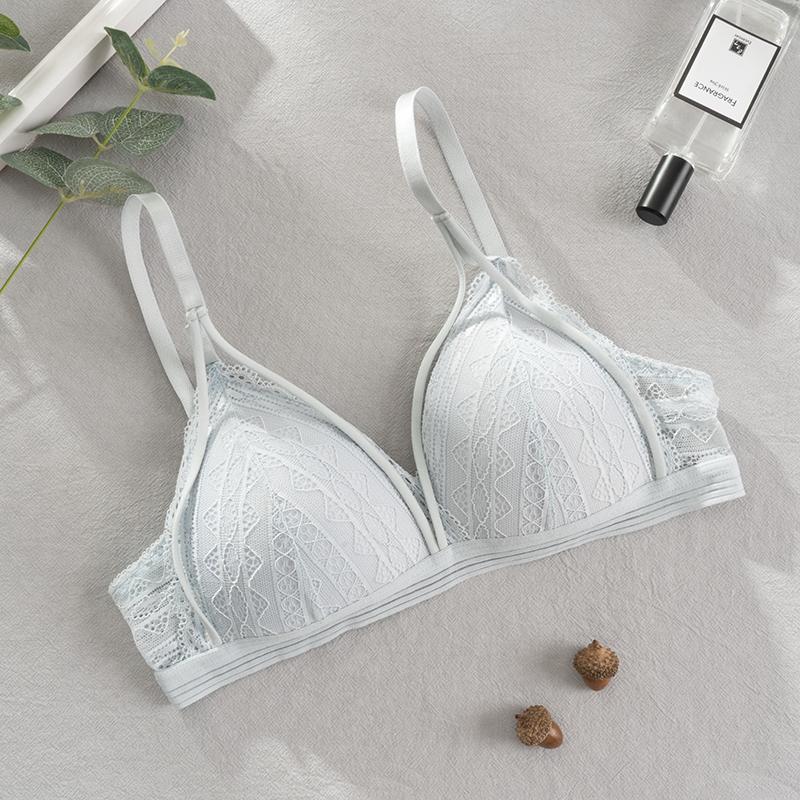 

Тонкий собранный кружевной бюстгальтер женский дышащий красивая спина регулируемые бюстгальтеры для девушек без косточек сексуальный бюстгальтер L/XL белый