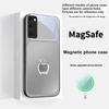 Metallic gray texture For Magsafe Samsung S25 S25 Edge S25Ultra S8 9 10 20 S21 Pro 22 Plus S23 FE S24 Ultra Glass Phone Case