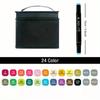 24 Color Brush Set Double Tip Soft Pen Drawing Watercolor Gift Marker Set Color Kids