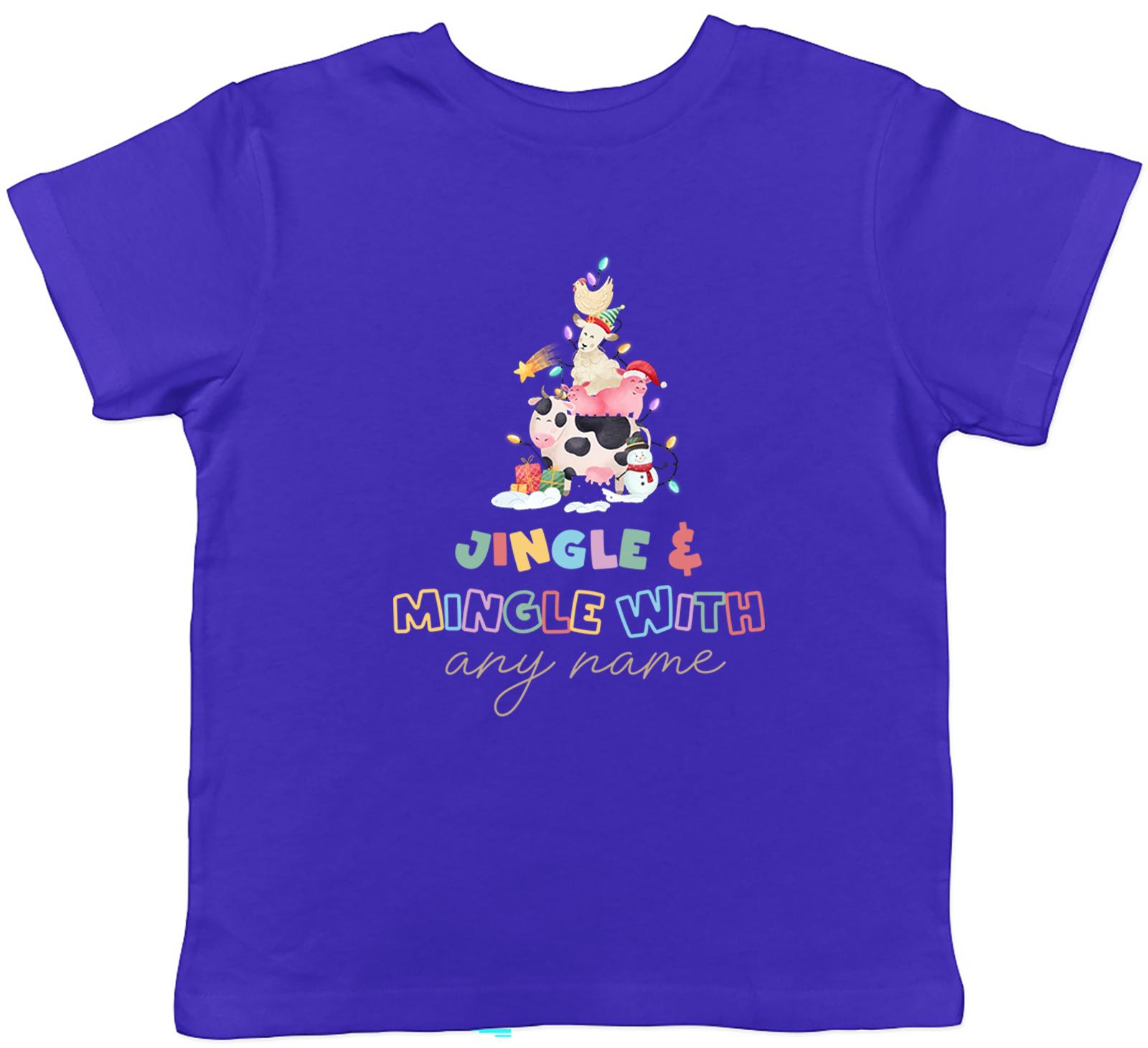 

Personalised Jingle & Mingle with Any Name Xmas Kids T-Shirt Boys Girls Gift 160