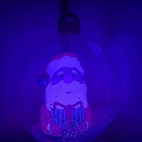 Aufblasbarer Weihnachtsball & Weihnachtsmann Schneemann Ornament für Außenrasen Dekoration