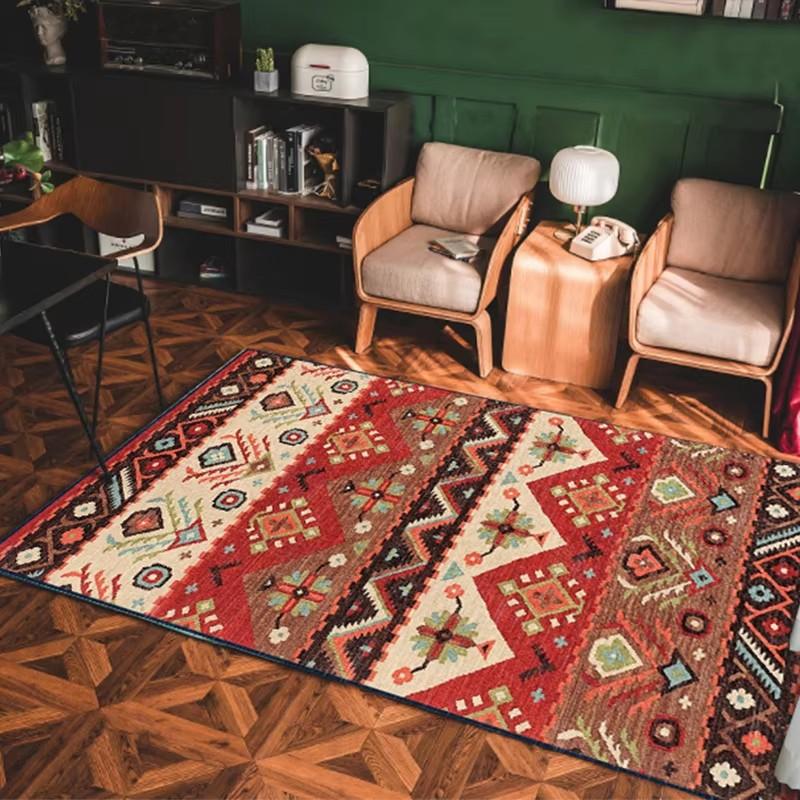 Bohemian Praní v pračce Koberec do obývacího pokoje Měkký Protiskluzový Etnický styl Koberec do ložnice Šatna Skládací Domácí dekorace