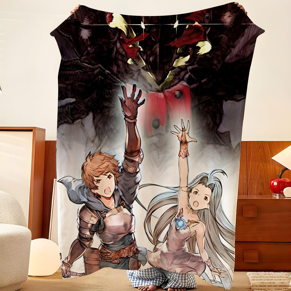 Game G-Granblue F-Fantasy Throw Flannel Throw Blanket, Lightweight Cozy, Durable Washable Cute Cool