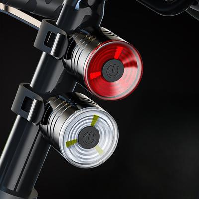 Luces Traseras Nuevas para Bicicleta Transfronterizas, Luces de Casco de Aleación de Aluminio, Luces de Advertencia para Ciclismo Nocturno, Faros LED para Bicicleta de Montaña, Luces Traseras