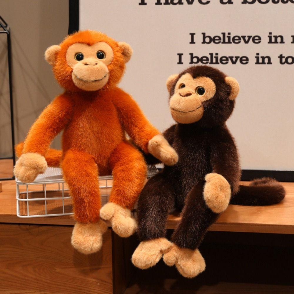 Long Arm Monkey Plush Toy Realistice Orangutan Plush Doll Large Plush Monkey Doll Baby Toys