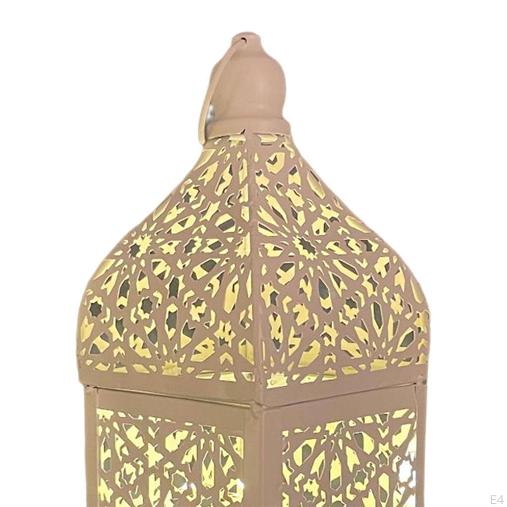Portable Candle Lantern Home Decor with LED Fairy Lights Hanging