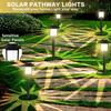 2 PCS Waterproof LED Solar Pathway Lights Outdoor Walkway Garden Decor Street Lamp for Landscape Yard Patio Driveway
