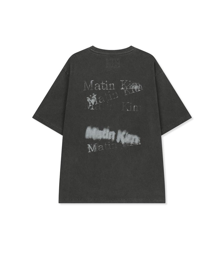 Mattengkim Pigment Graffiti Logo Top In Charcoal